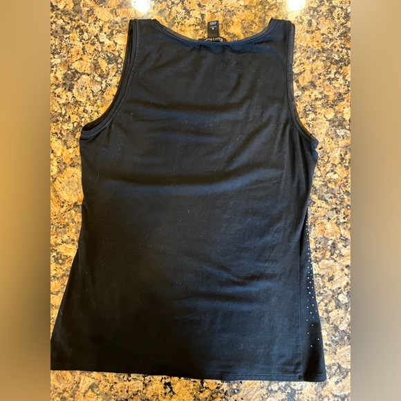 WHBM - Black Sleeveless Embellished Tank with Sparkle Details. Size Medium - Picture 5 of 8